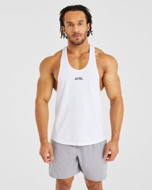 Essential Stringer - White: The Ultimate Gym Companion