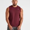 Essential Tank - Port Red: The Ultimate Cotton Workout Staple