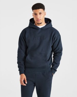 Etched Hoodie - Navy: The Ultimate Blend of Comfort and Style