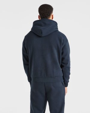 Etched Hoodie - Navy: The Ultimate Blend of Comfort and Style
