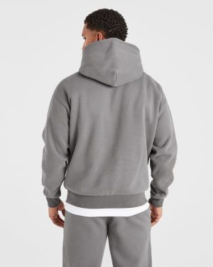 Etched Hoodie - Steel Grey: The Ultimate Blend of Comfort and Style