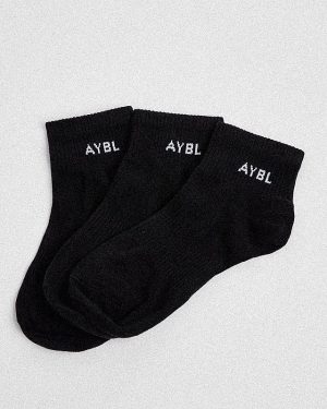 Everyday Ankle Socks (3 Pack) - Black: The Ultimate Comfort Upgrade
