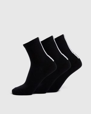 Everyday Back Stripe Crew Socks (3 Pack) - Premium Comfort & Performance