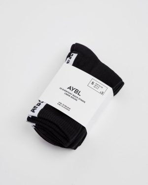 Everyday Back Stripe Crew Socks (3 Pack) - Premium Comfort & Performance