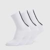 Everyday Back Stripe Crew Socks (3 Pack) - White