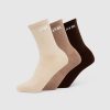 Everyday Crew Socks 3-Pack: Ultimate Comfort in Nude, Mocha & Brown
