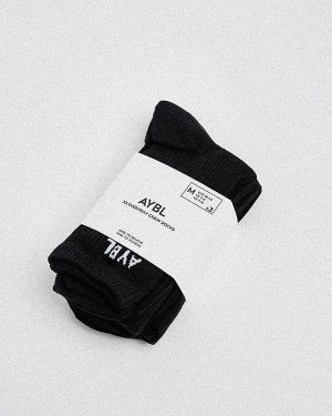 Everyday Crew Socks (3 Pack) - Black: Ultimate Comfort & Support