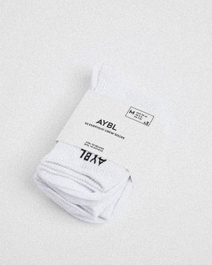 Everyday Crew Socks (3 Pack) - White: Ultimate Comfort & Support