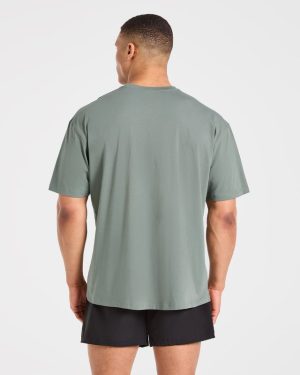 Force Oversized T Shirt - Deep Sage: The Ultimate Blend of Comfort and Style