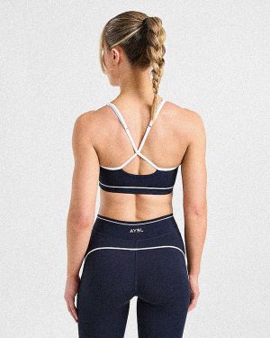 Form Sports Bra - Muted Navy: The Ultimate Medium-Support Activewear Essential
