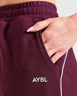 Form Straight Leg Joggers - Deep Mulberry: The Ultimate Athleisure Essential