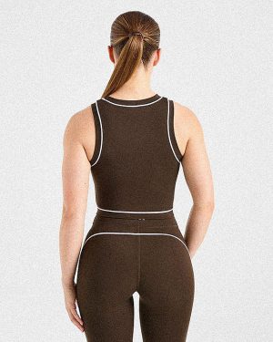 Form Tank Top - Coffee Bean: The Ultimate Sculpting Activewear Essential