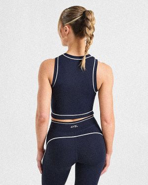Form Tank Top - Muted Navy: The Ultimate Sculpting Athleisure Essential