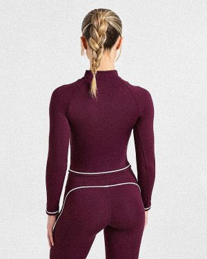 Form Zip Up Jacket - Deep Mulberry: The Ultimate Sculpting Athleisure Essential