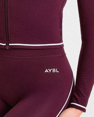 Form Zip Up Jacket - Deep Mulberry: The Ultimate Sculpting Athleisure Essential