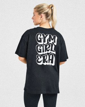 Gym Girl Era Oversized T-Shirt - Black | Ultimate Comfort & Style