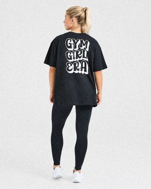 Gym Girl Era Oversized T-Shirt - Black | Ultimate Comfort & Style