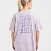 Gym Girl Era Oversized T Shirt - Purple
