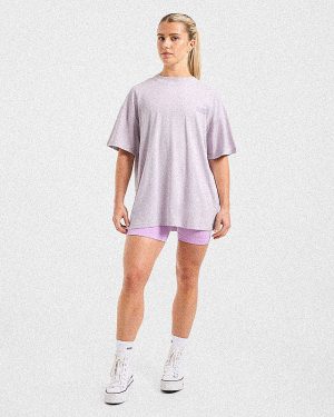 Gym Girl Era Oversized T Shirt - Purple