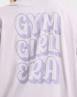 Gym Girl Era Oversized T Shirt - Purple