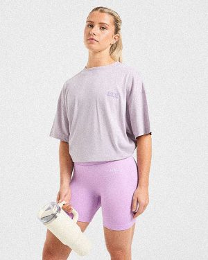 Gym Girl Era Oversized T Shirt - Purple