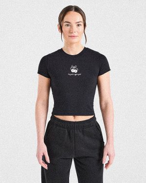 Just a Gym Girl Baby Tee - Black: The Ultimate Rest Day Essential