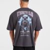 Hunt Your Goals Oversized T-Shirt - Deep Charcoal