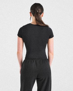 Just a Gym Girl Baby Tee - Black: The Ultimate Rest Day Essential