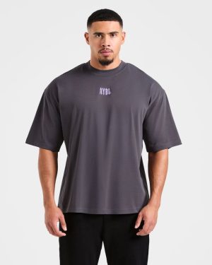 Hunt Your Goals Oversized T-Shirt - Deep Charcoal