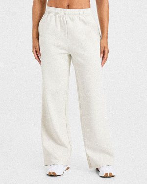 Lifestyle Oversized Straight Leg Joggers - Off White: The Ultimate Comfort Upgrade