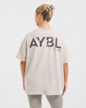 Lift Graphic Oversized T Shirt - Beige: The Ultimate Comfort & Style Statement