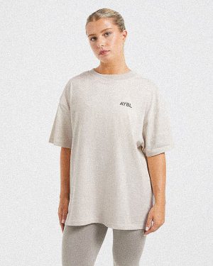 Lift Graphic Oversized T Shirt - Beige: The Ultimate Comfort & Style Statement