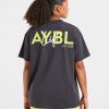 Lift Graphic Oversized T-Shirt: The Ultimate Charcoal/Lime Blend for Comfort and Style