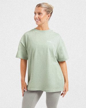 Lift Graphic Oversized T Shirt - Light Sage: The Ultimate Comfort & Style Statement