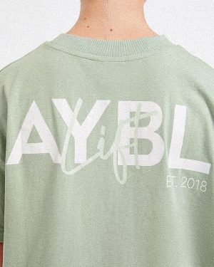 Lift Graphic Oversized T Shirt - Light Sage: The Ultimate Comfort & Style Statement