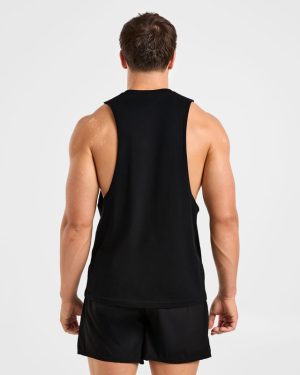 Lift Heavy Tank - Black/Off White: The Ultimate Loose Fit Essential