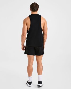 Lift Heavy Tank - Black/Off White: The Ultimate Loose Fit Essential
