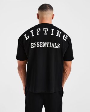Lifting Essentials Oversized T Shirt - Black