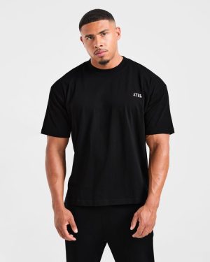 Lifting Essentials Oversized T Shirt - Black