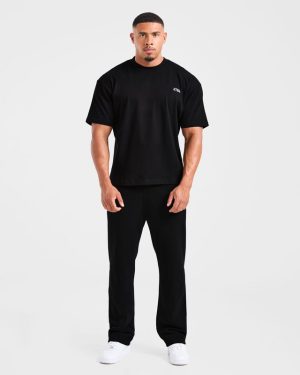 Lifting Essentials Oversized T Shirt - Black