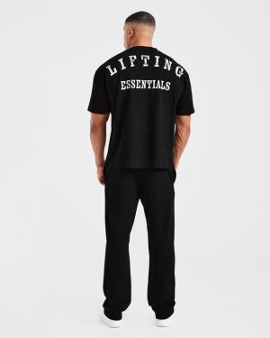 Lifting Essentials Oversized T Shirt - Black