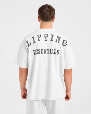 Lifting Essentials Oversized T Shirt - Grey Marl: The Ultimate Comfort & Style Fusion