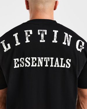 Lifting Essentials Oversized T Shirt - Black