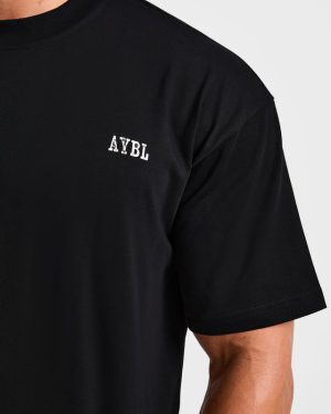 Lifting Essentials Oversized T Shirt - Black