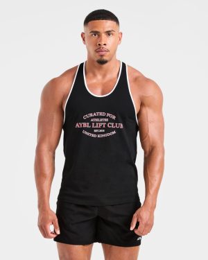 Lifting Stringer - Black/Red: The Ultimate Cotton Tank for Serious Lifters