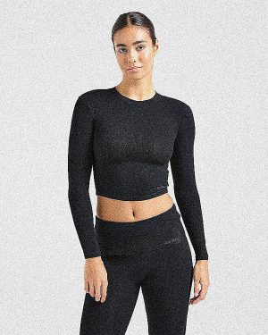 Lounge Ribbed Long Sleeve - Black: The Ultimate Comfort Essential
