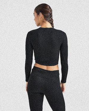 Lounge Ribbed Long Sleeve - Black: The Ultimate Comfort Essential