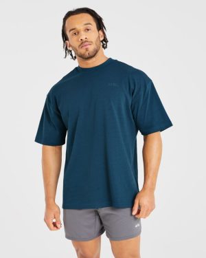 Essential Oversized T Shirt - Marine Blue: The Ultimate Comfort Staple