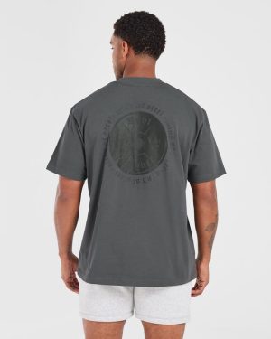 Mind of Steel Oversized T Shirt - Charcoal: The Ultimate Comfort Upgrade