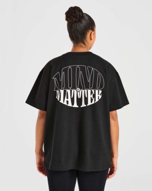 Mind Over Matter Oversized T-Shirt - Black | Premium Comfort & Style